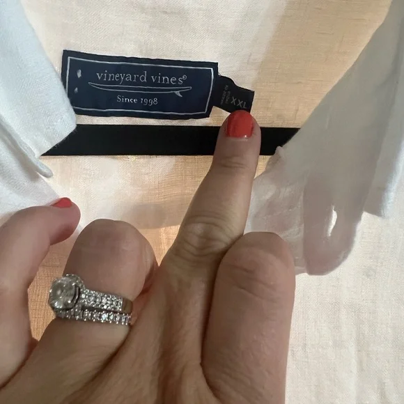 Vineyard vines classic white linen shirt - Picture 5 of 5